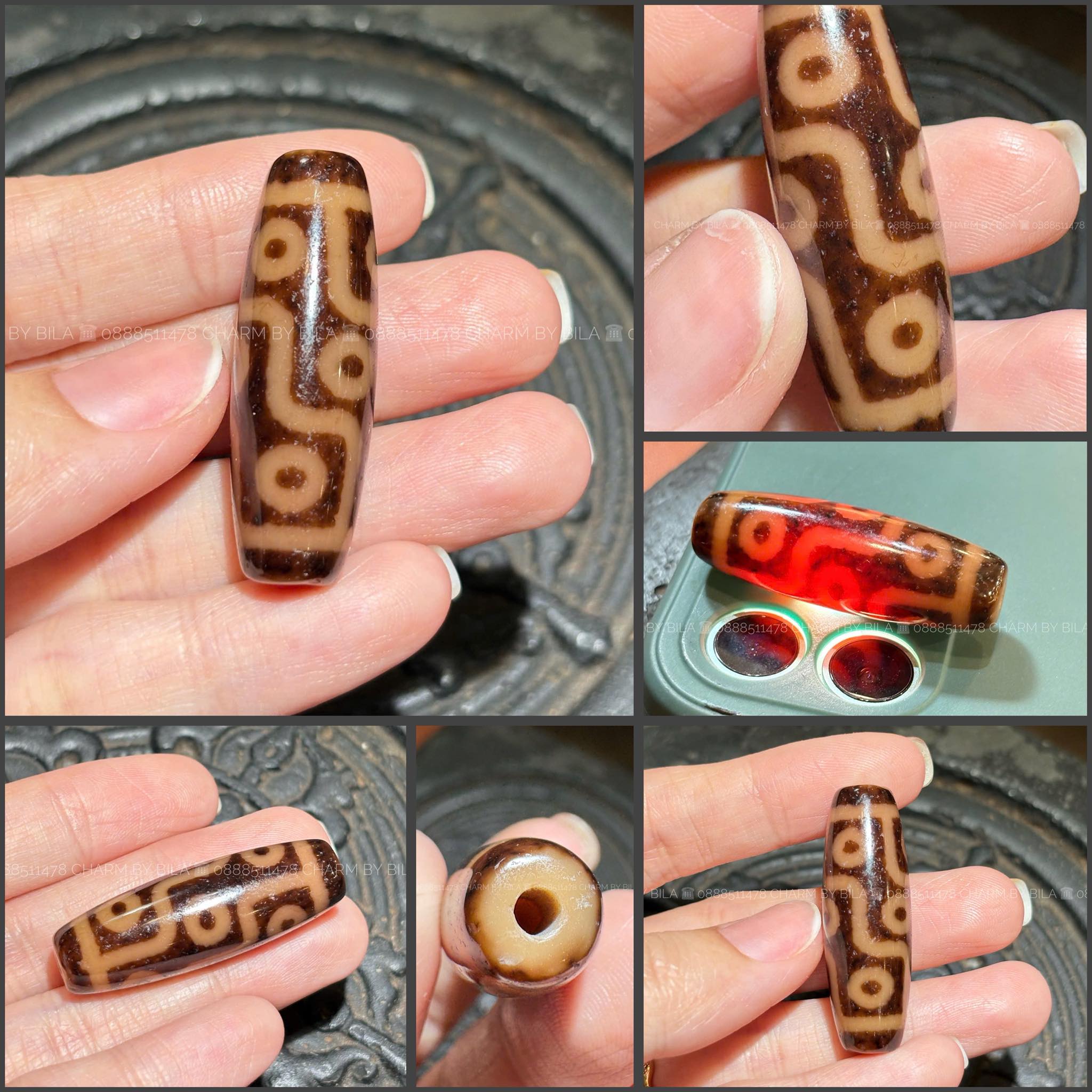 Dzi 9 mắt thân nâu
